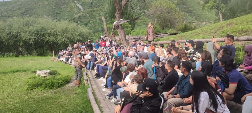 Almaty: Falconry show and Big Almaty Gorge - Ayusay Waterfall is the day’s active stretch