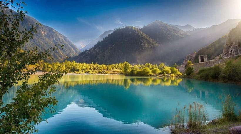 Almaty: Issyk Lake, Bear Waterfall & Trout Farm Day Trip - Issyk Lake and its turquoise water